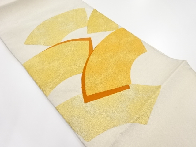 アンティーク　綴れ地紙模様織り出し袋帯（材料）